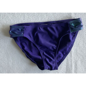 Arizona Jean Co Girls Swim Bottom M 10/12 Purple Bikini Brief Sparkle Sides